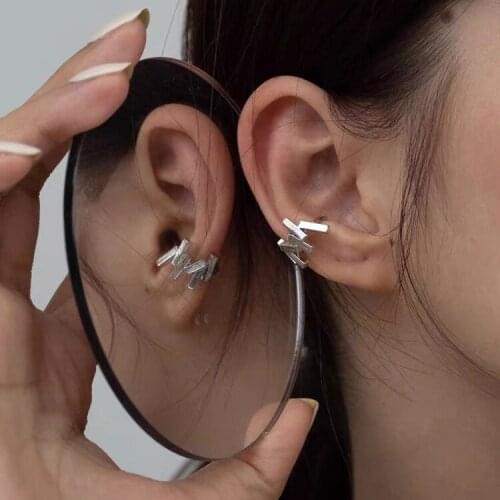 Cool Personality Design Irregular Ear Clips For Women Hip Hop Unusual Irregular Metal Clip Earrings Girls Charms Jewellery