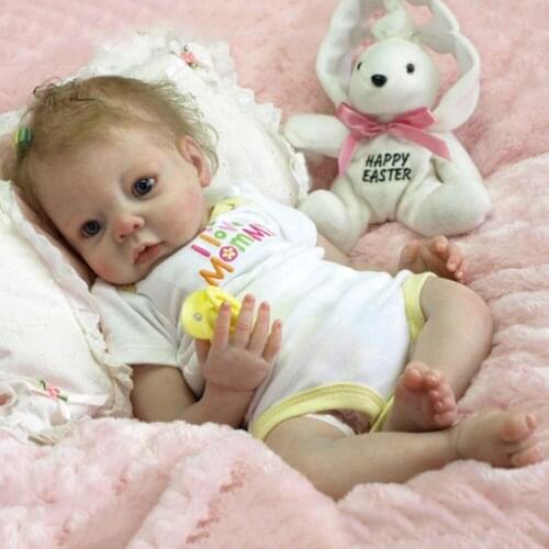 22'' Reborn Baby Doll Toy Handmade Lifelike Newborn Silicone Vinyl Reborn Baby Doll Full Body Gifts Best Playmates