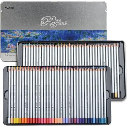 Marco Renoir Fine Professional Oily Color Pencils Coloured Drawing Pencil Set Painting Colored Pencil Set School Art Supplies