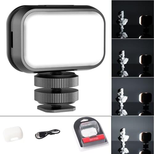 Ulanzi VL28 6500K Mini Led Video Light Soft Fill Light with Diffuser Adjustable Vlog Light for Youtube Selfie Live Light