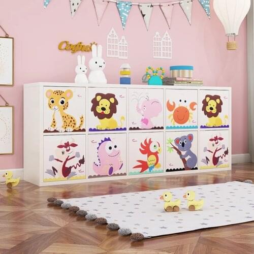 Washable Oxford Cloth Storage Box Cute Cartoon Animal Clothes Bins Children Toys Container Foldable Home Gadgets Organize Basket