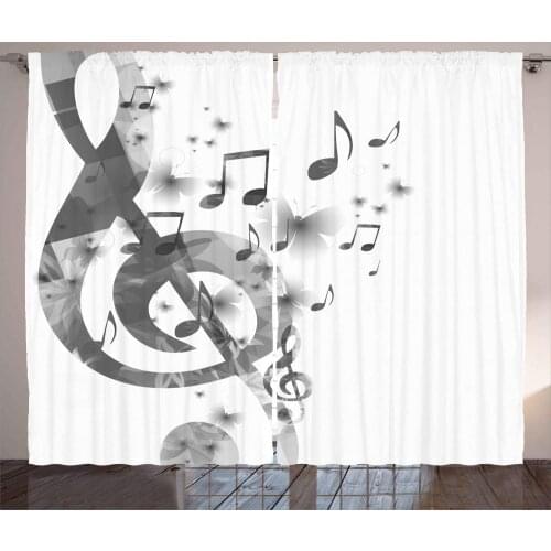 Music Curtains Music Instrument Design Living Room Decor Curtains Bedroom Window Drapes Curtains for Kitchen