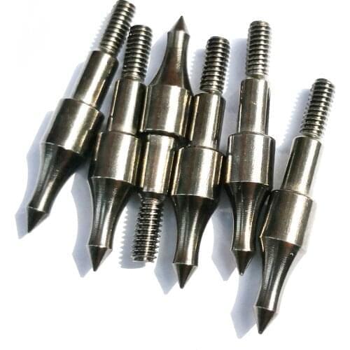 50pcs Archery 100 grain Arrow Point Field Point OD7.6MM ID6.2MM Target Arrowhead Fiberglass Carbon Arrow Shooting Arrow Tip