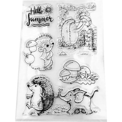 2021 New Hedgehog Elephant Cartoon Silicone Seal Stamp DIY Scrapbooking Photo Album Decor