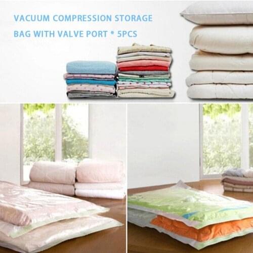 PA+PE Travel Storage Bag Compression Bag Vacuum Storage Bag Bedding Household Products Hand Pump Organizer Waterproof