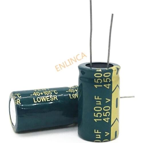 10~20pcs/lost 450v 150UF high frequency low impedance 18*30mm 20% RADIAL aluminum electrolytic capacitor 150000NF 450v150uf 20