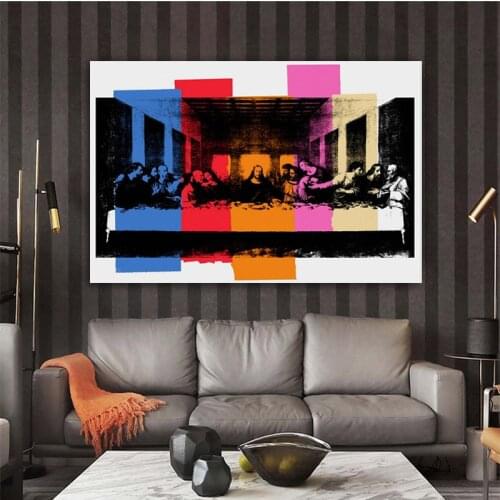 Andy Warhol DETAIL OF THE LAST SUPPER Canvas Painting Classic Art Wall Picture For Living Room Bedroom Modern Decoration noframe