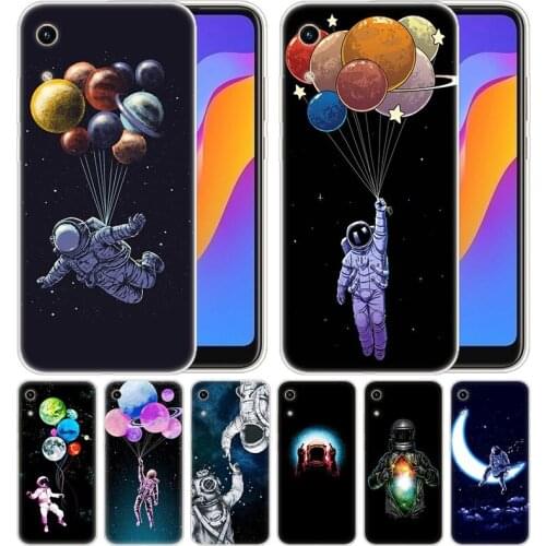 Luxury Soft Silicone Case Balloon planet astronaut for Huawei Honor 9X 8A 7A 20 Pro 7X 8X 7S 8S 8 9 10 Lite View 20 20i 10i Play