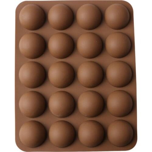 Cake Tools Non-Stick Silicone 20-Half Ball Shaped Mini Truffles Mold For Chocolate Mould Baking Truffle Dessert Cake Decorating