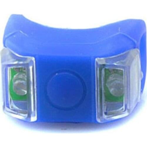 Silicone Bike Bicycle Head Front Rear Wheel 2 LED Flash Light Lamp