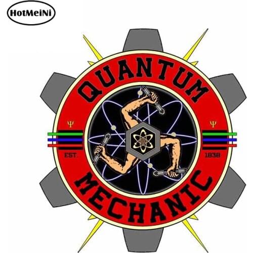 HotMeiNi 13cm x 7.8cm for QUANTUM MECHANIC Car Stickers Trunk Waterproof Windshield VAN Motorcycle Camper Fine Anime Decal