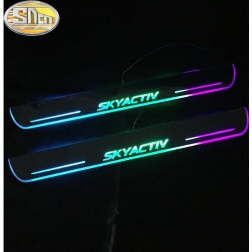 For Mazda 6 2013~2018 LED Door Sill Scuff Plate Guards RGB 7 colors Moving Light Door Sills Car Accessories