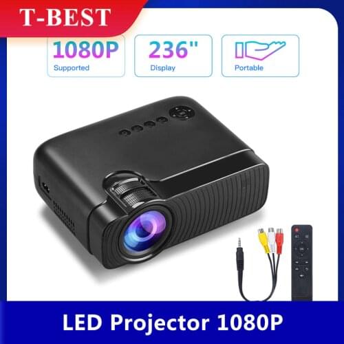 Mini LED Projector 1080P Supported 3500 Lux 50,000 Hours Lamp Life 236 Inch Display Portable Movie Projector Built-in Speaker