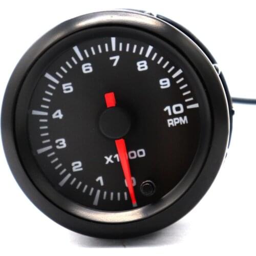 Tachometer Tach Gauge for Auto Car 2" 52mm 0~10000 RPM 7 Color LED Light