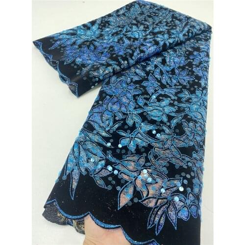 XIYA Sequins African Lace Fabric 2021 High Quality Nigerian Women Party Embroidery Lace Fabric 4140B