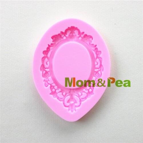 Mom&Pea 0956 Free Shipping Frame Shaped Silicone Mold Cake Decoration Fondant Cake 3D Mold Food Grade