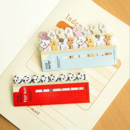 1PC Sticky Note Mini Cute Cartoon Animals Panda Memo Pad Memo Can Be Used Repeatedly Stationery Note Stickers School Supplies