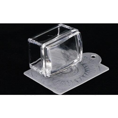 1 Pcs nail art printing rectangular stamp steel plate printing tool oil painting template DIY nail art printing transfer stamp