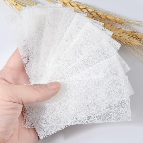 10PCS/Set Nail Art Stickers Black White Decal Lace Flower Mixed Styles Adhesive DIY Design 2 Colors Nail Art Patch Manicure Tool