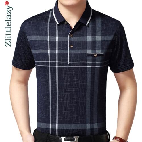 2020 Hot Real Pocket Bodybuilding Short Sleeve Polo Shirt Men Plaid Polos Summer Pol Tee Shirts Mens Dress Poloshirt Jersey 1398