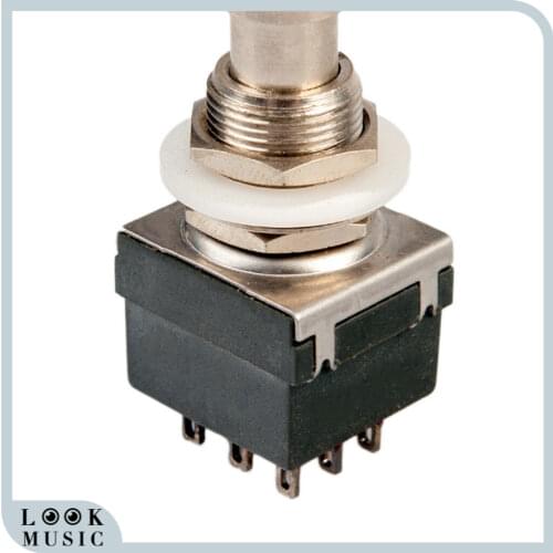 5Pcs Mini 3PDT 9Pin Momentary Foot Switch Guitar Effects Pedal Metal Stomp Box True Push Button