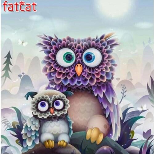 FATCAT 5D Diy Diamond Painting Cartoon eagle animal Diamond Embroidery Sale Full Square Round Drill Mosaic stickers AE3023