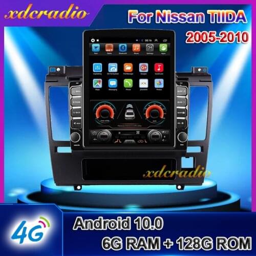 Xdcradio 10.4 INCH Tesla Style Vertical Screen Android 10.0 For Nissan TIIDA Car Radio Auto DVD Multimedia Player GPS Navigation