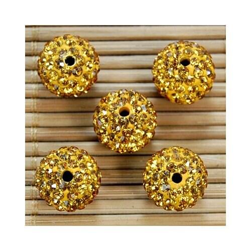 Free Shipping! 50pcs/Lot,Good Quality 10mm Topaz Clay Beads Diy jewellery