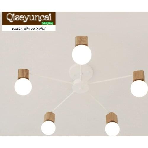 The log art creative personality Korean living room lights Xidingdeng restaurant bedroom modern minimalist lamp