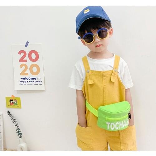 2021 New Kids Korean Shoulder Fanny Pack Letters Printing Childrens Chest Bag All-match Fashion Messenger Bag Waist Belt Bags