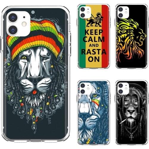 For Samsung Galaxy S7 S8 S9 S10E S20 FE Note 10 20 Edge Lite Plus Ultra Cell Phone Case Cover rasta-lion-reggae-bob-marley-Art