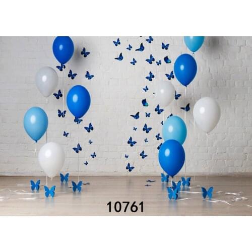 Indoor Room White Wall Balloons Photo Backdrops for Photo Studio Computer Printed Backgrounds Birthday Party Baby photo shoot