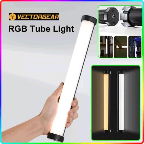 Vectorgear LED RGB Tube Light bi-color 2600K-6000K Photography Lighting CCT HSL Photo Video Camera Handheld Tube Stick