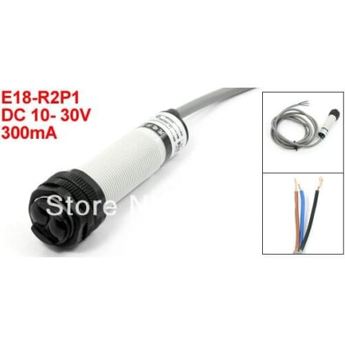 E18-R2P1 Three 3 Wire DC 10-30V PNP NO IR Infrared Retroreflective Switch Photoswitch 2M 6.6ft