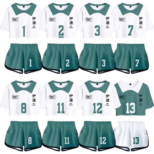 Haikyuu!! Cosplay Costume Kaname Miwa Shirt Shorts Tops Suits Women't Set Sport Outfit Men Date Industry High School Uniform