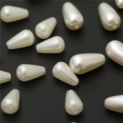 100Pcs/Lot Water Drops Pearl Beads For Jewelry Making Droplets Imitation Pearls Diy Earring Bracelet Necklace Accessories