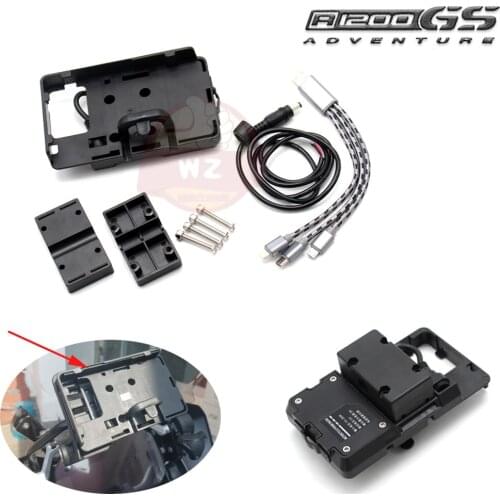 USB navigation bracket for mobile phone motorcycle USB charging mount for R1200GS F800GS ADV F700GS R1250GS CRF 1000L F850GS
