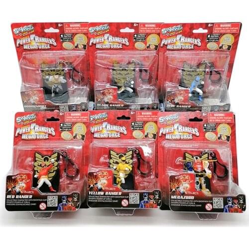 Megazord Super Sentai Powerful Dinosaurs Rangers Mega Force Robot Knight Action Figure Keychain Backpack Pendants