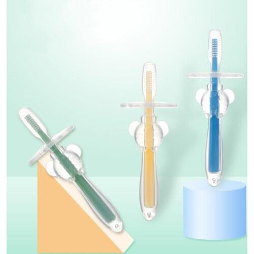 Cute Soft Silicone Baby Infants Training Toothbrushes Dental Oral Care Brush Good grip contribute healthy growth of toothbrush