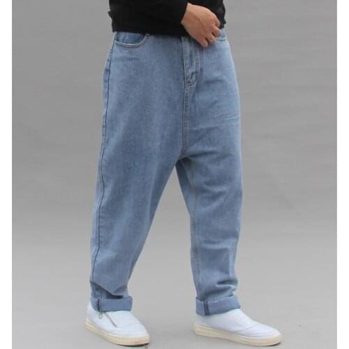 New Arrival Hip Hop Jeans Mens Denim Hip hop Loose Pants Rap Jeans For Boy Rapper Fashion Denim Jeans Men