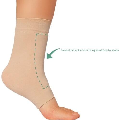 One Pair Soft Shoe Liner Foot Protective Elastic Gel Bandage Sleeve Ankle Heel Protection Ice Figure Skating Horse Riding