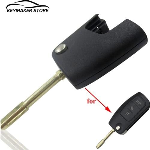 OkeyTech Replacement Uncut Remote Car Key Shell Case Fob Blade Fit For Ford Focus Mondeo Festiva Fusion Suit Fiesta Key Blank