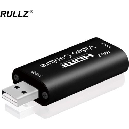 Original Rullz 4K HDMI Capture Card USB 1080P Game Capture Device for Video Recording PC Android Phone Streaming Live Broadcast
