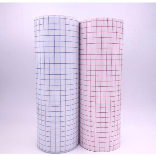 10M/Roll Batch Clear Vinyl Application Tape Blue/Red Alignment Grid for Car Wall Craft Art Decal Transfer Paper Tape Adhesive