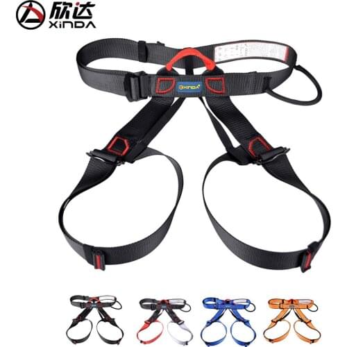 Professional Outdoor Sports Safety Belt Rock Mountain Climbing Harness Waist Support Half Body Harness Aerial Survival