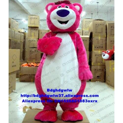 Pink LOTSO Bear Mascot Costume Adult Cartoon Character Outfit Inauguration Anniversaries Grand Opening CX4013 Free Shipping
