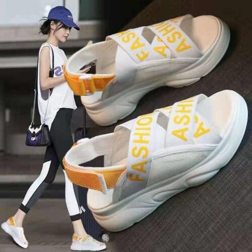 Summer Women Sandals Solid Color Open Toe Casual Ladies Wedge Shoes Hollow Out Slip-On Mesh Platform Female Sandalias 2021 Mujer