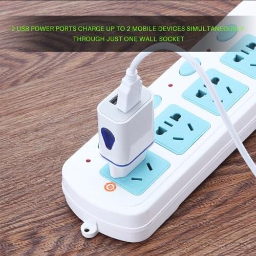 EU Charger Wall Adapter For iPhone XR XS Max X 8 7 Plus 6S 6 SE 5 5S 4S 4 3 3GS Dual USB Chargers Travel Charge Cargador