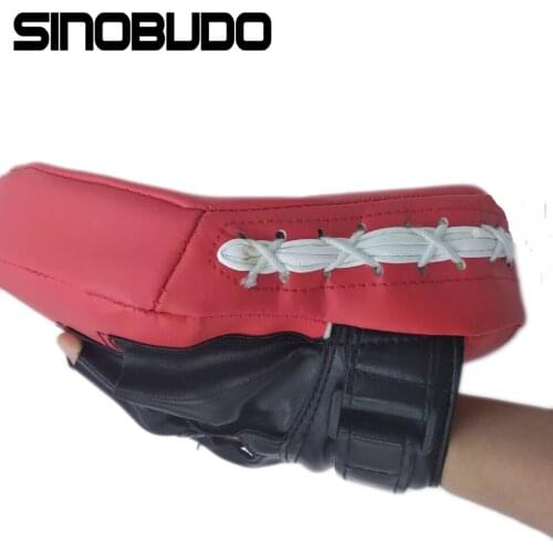 Sinobudo Gloves Pads for Taekwondo Muay Thai Kick Boxing Mitt Training PU foam boxer hand target Pad Sandbag Punch Pads