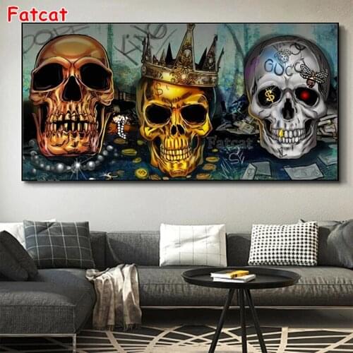 Modern Abstract Skull diy Diamond painting full drill 5d diamond embroidery mosaic picture diamond stitch decor puzzle PP1639
